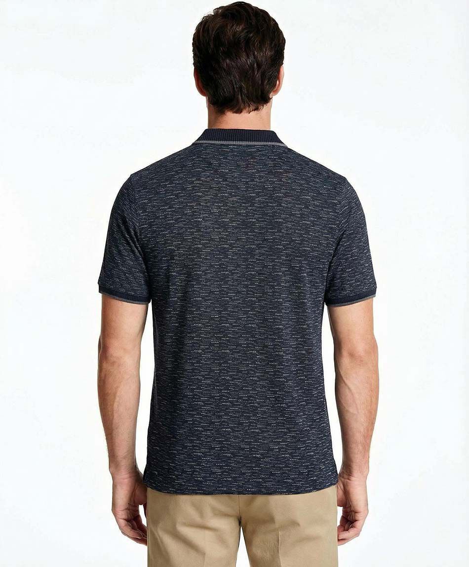 Remera hombre cuello polo grafito din&aacute;mico