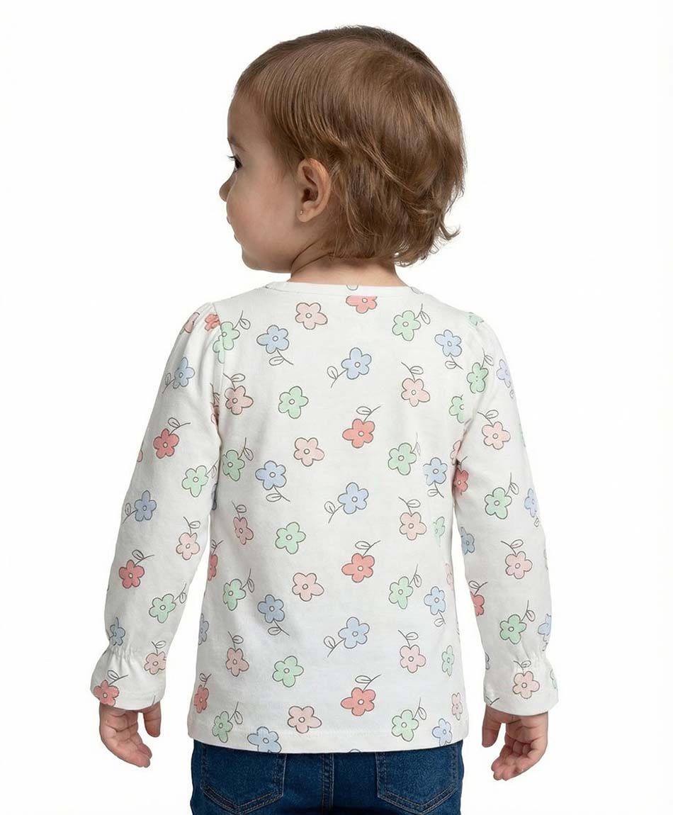 Remera beb&eacute; floreada