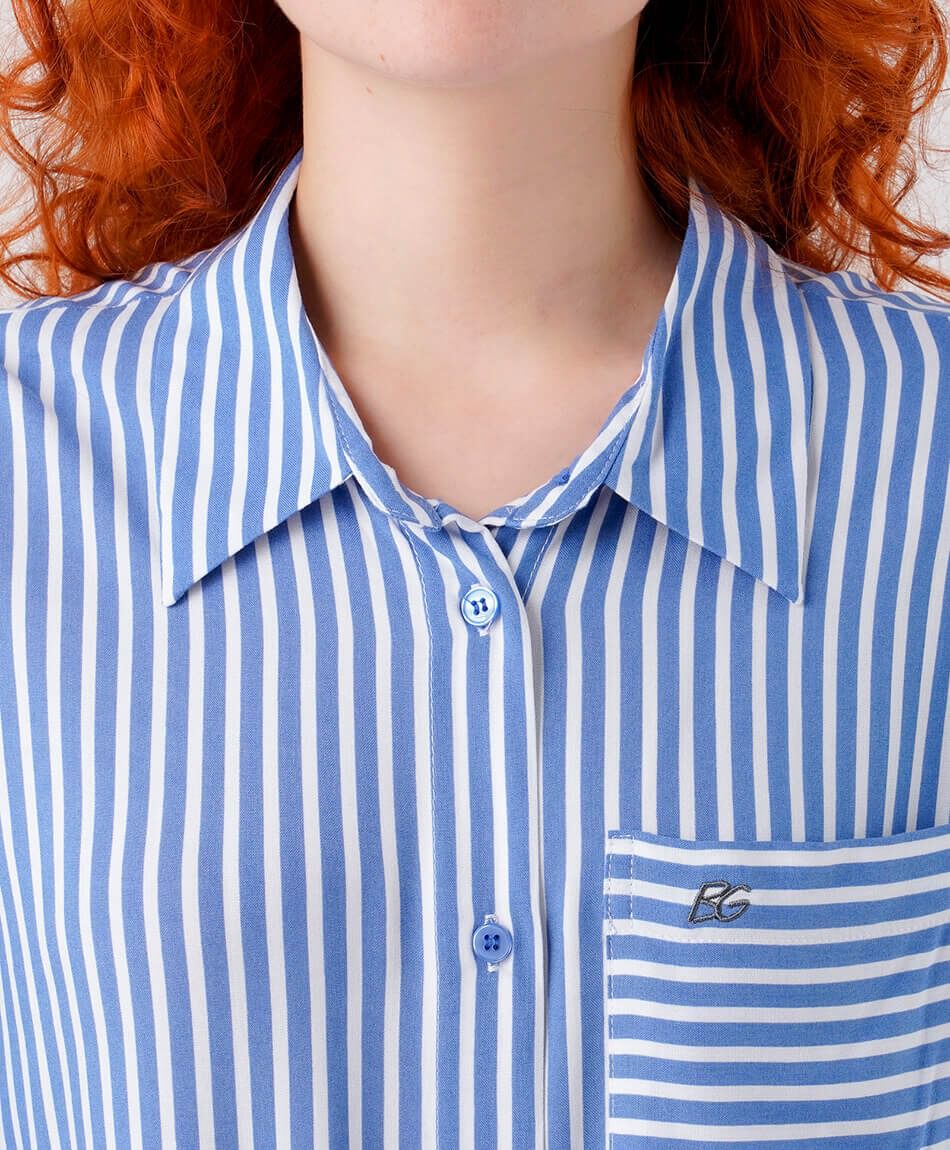 Camisa mujer lineas bolsillo