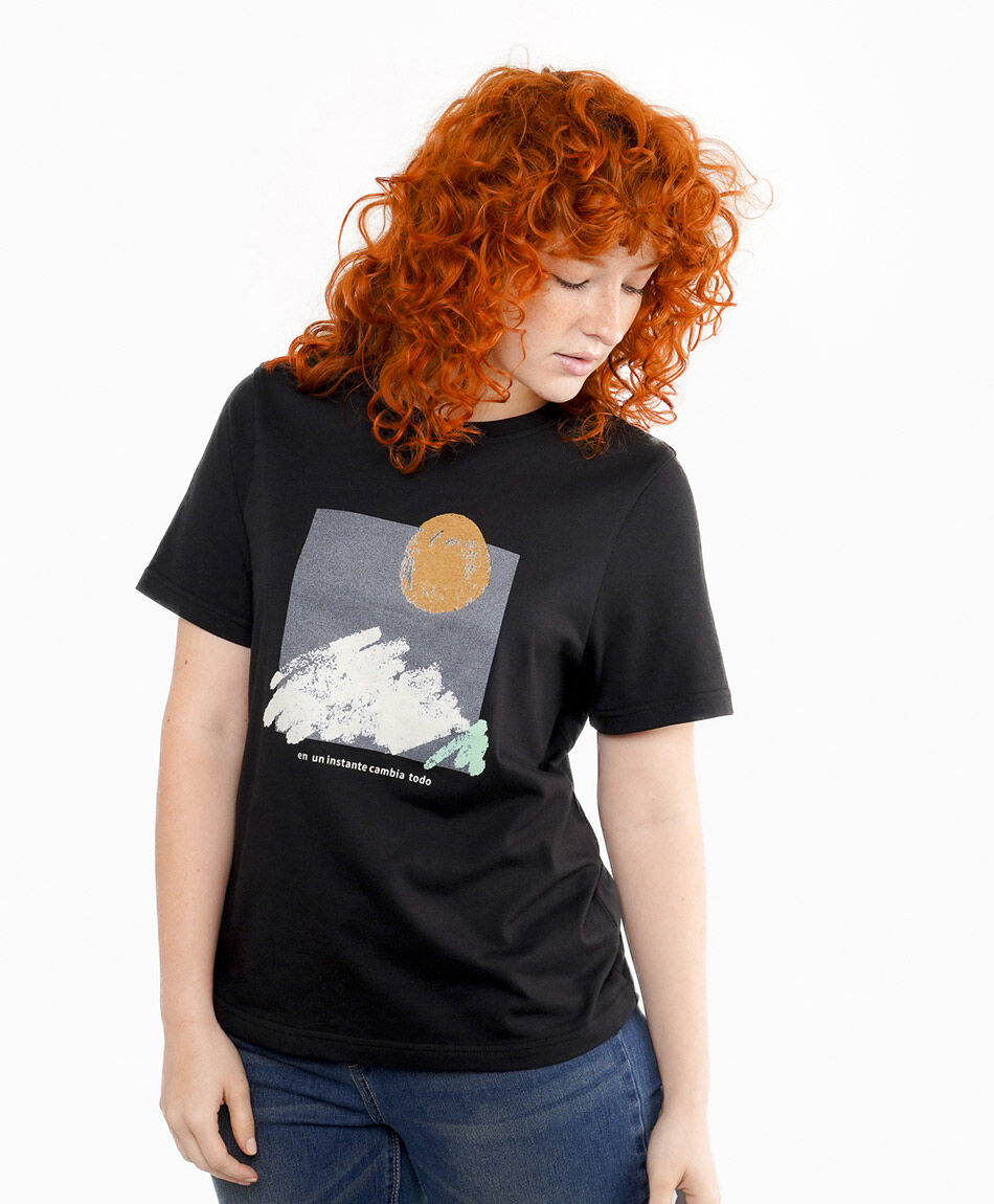 Remera mujer estampado soleado