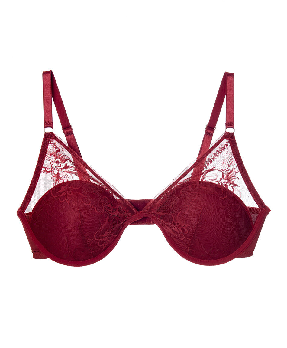 Corpi&ntilde;o mujer media copa encajes