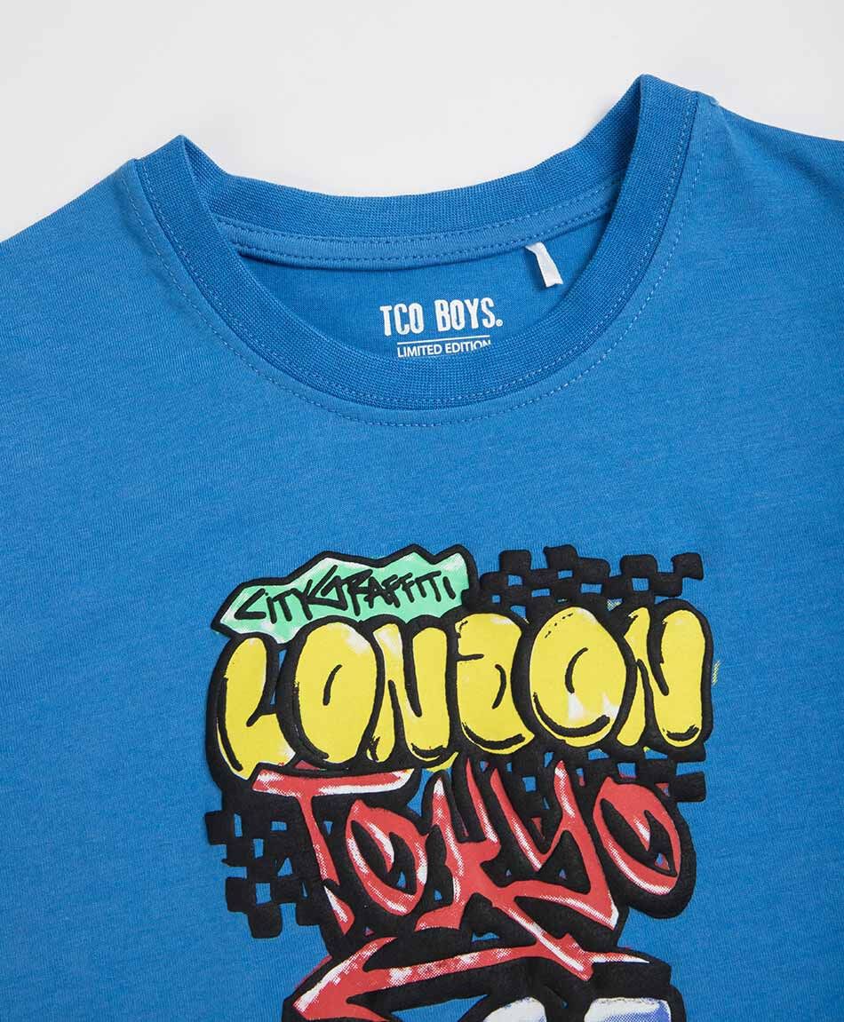 Remera ni&ntilde;o sin mangas ciudades