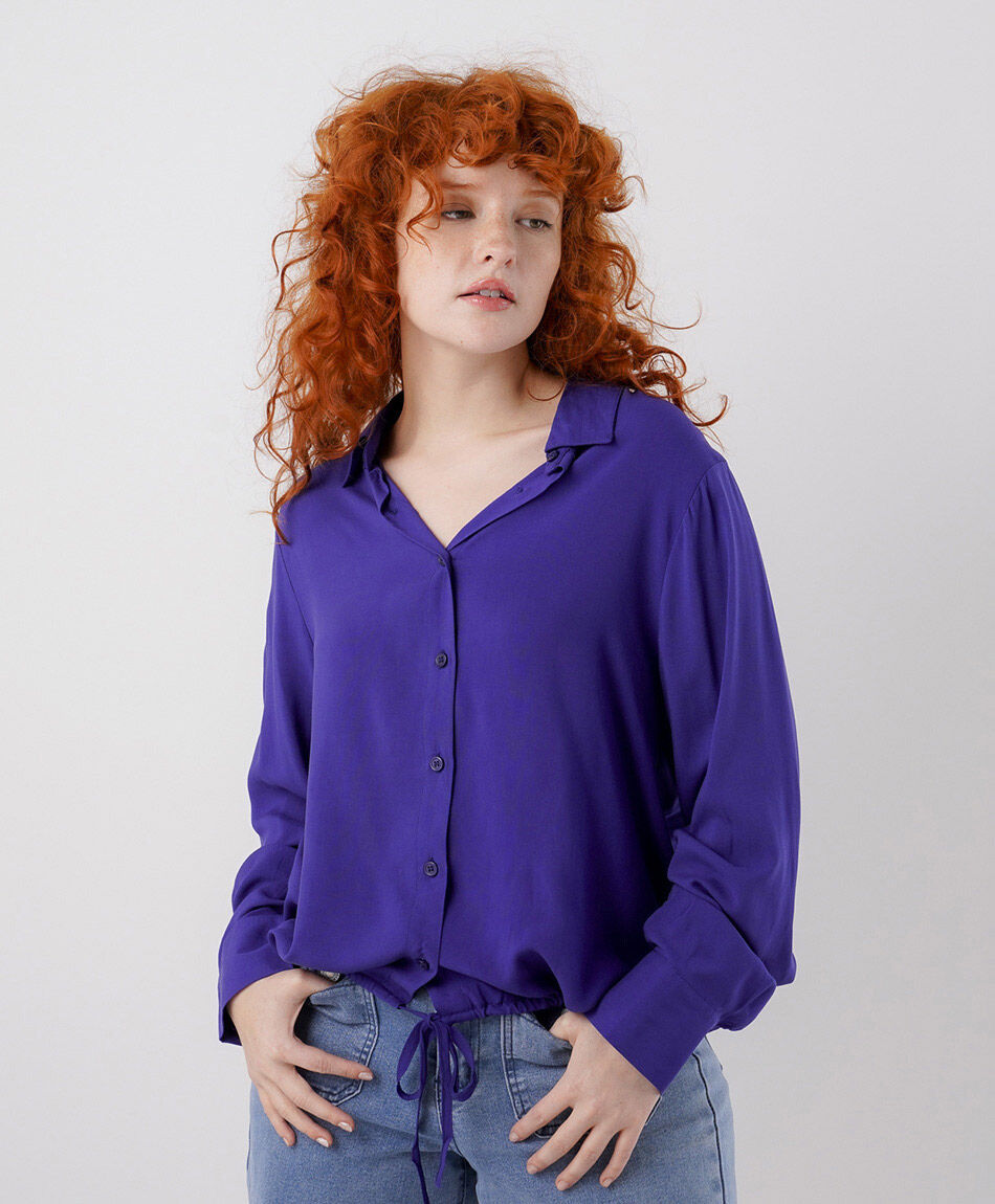 Camisa mujer camisera lazo