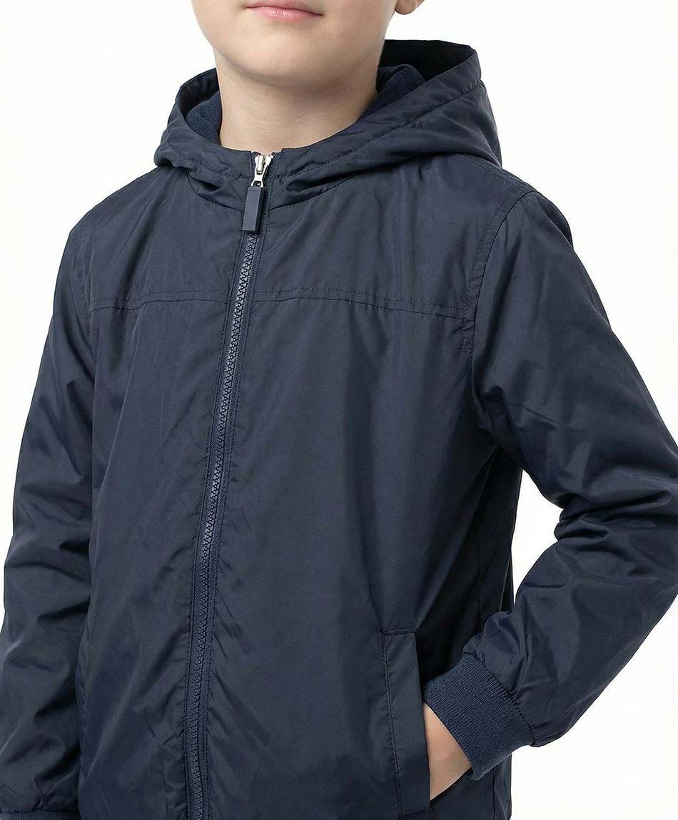 Casaca escolar cortaviento interior polar