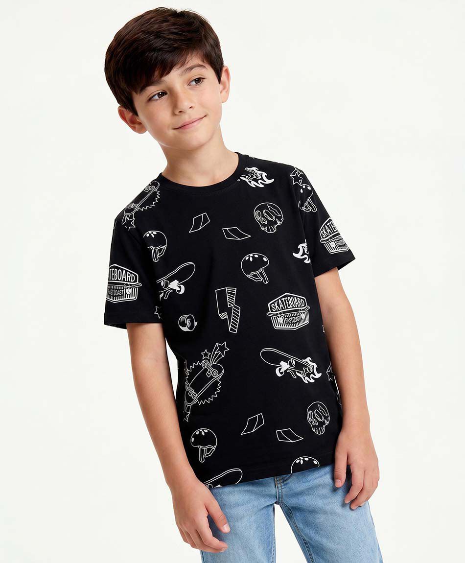 Remera ni&ntilde;o skateboard