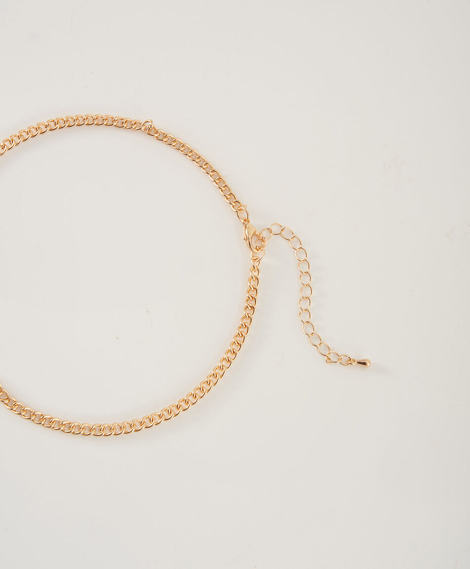 Collar mujer florcitas doradas
