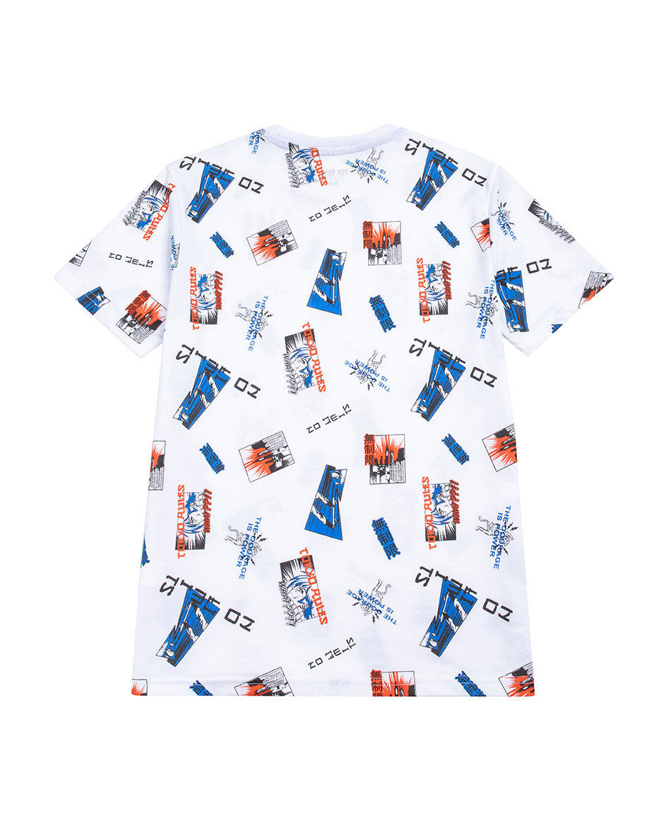 Remera ni&ntilde;o blanca dibujos