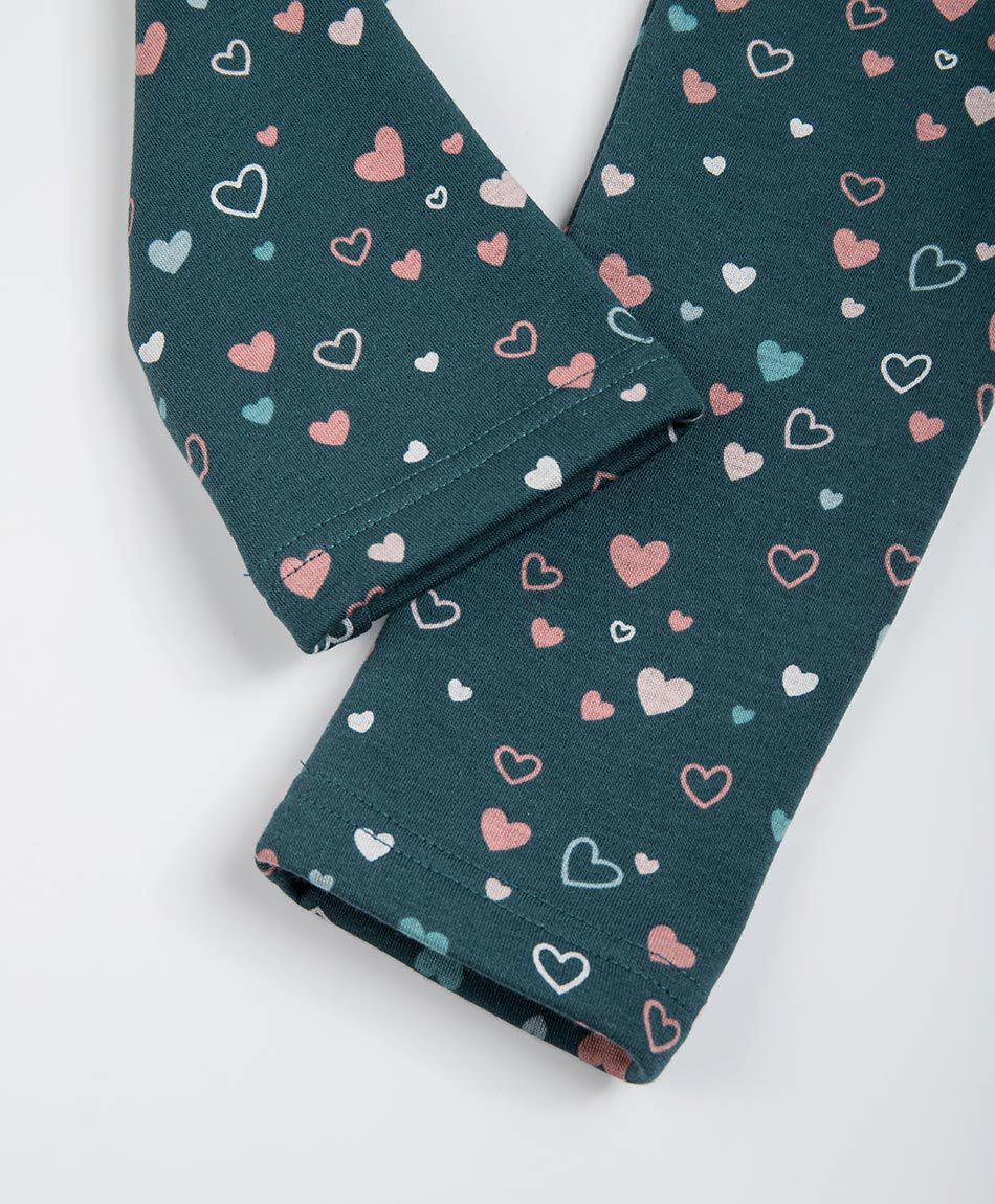 Leggins beb&eacute; forrada corazoncitos