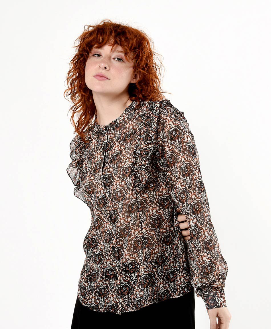 Blusa mujer estampado vuelos