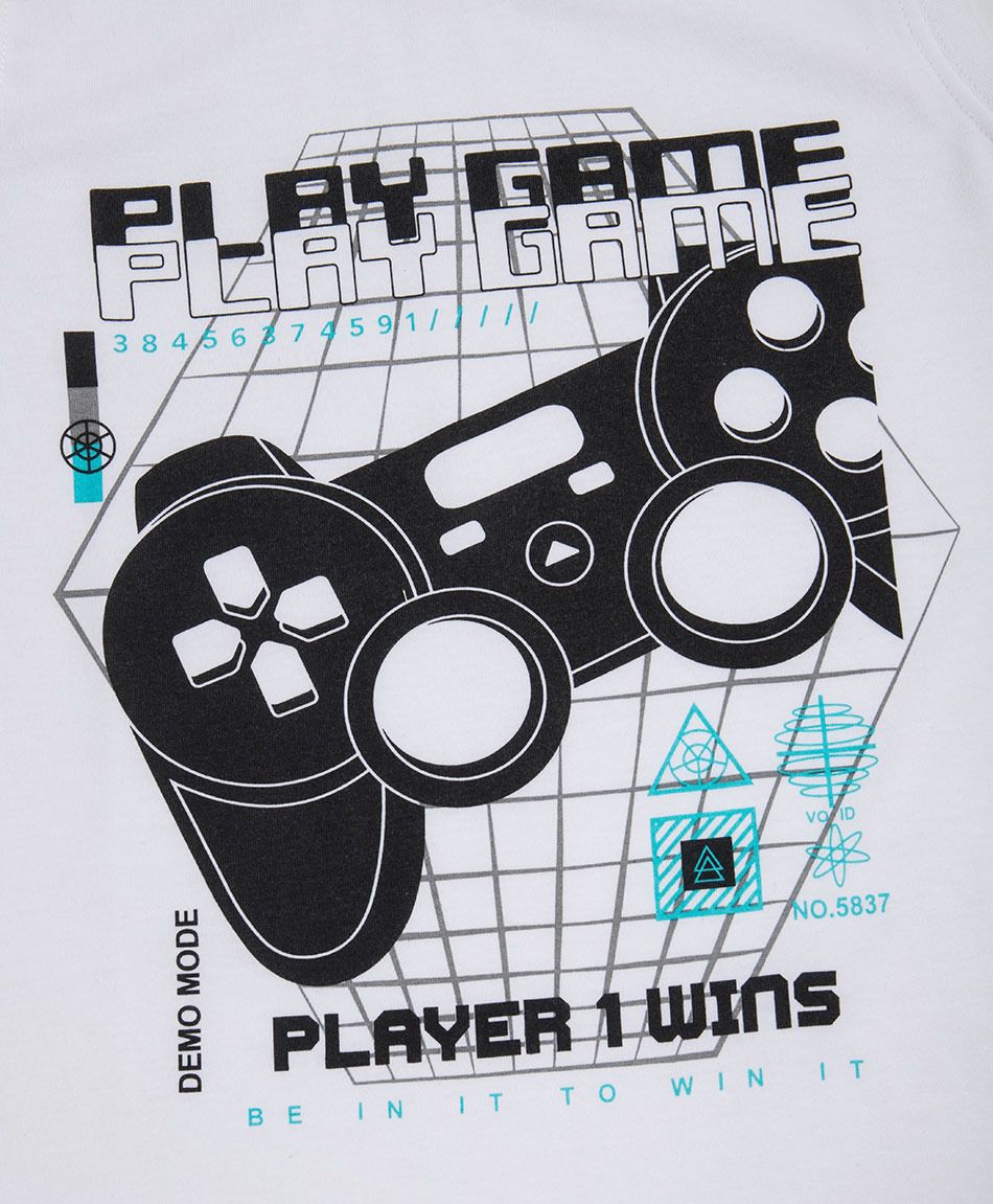 Remera ni&ntilde;o sin mangas gamer