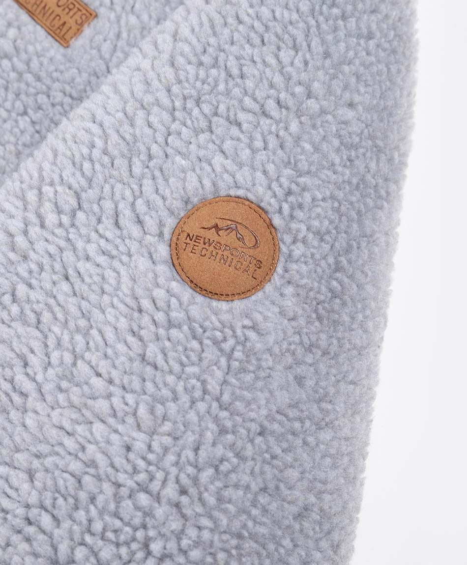 Chaqueta hombre polar sherpa gris