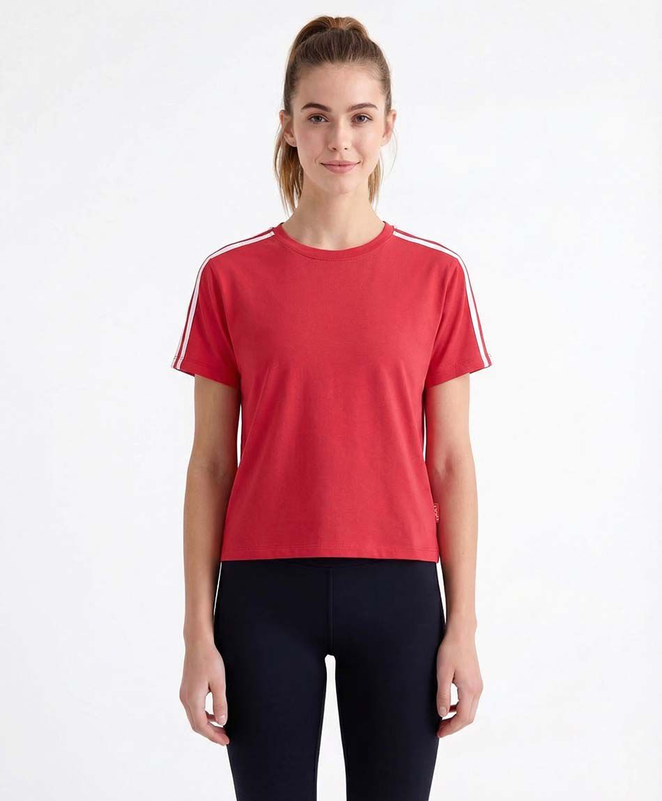 Remera deportiva mujer b&aacute;sica roja