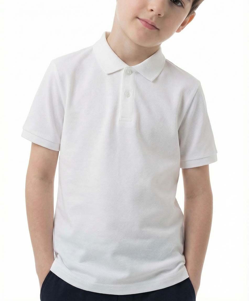 Remera escolar blanca b&aacute;sica