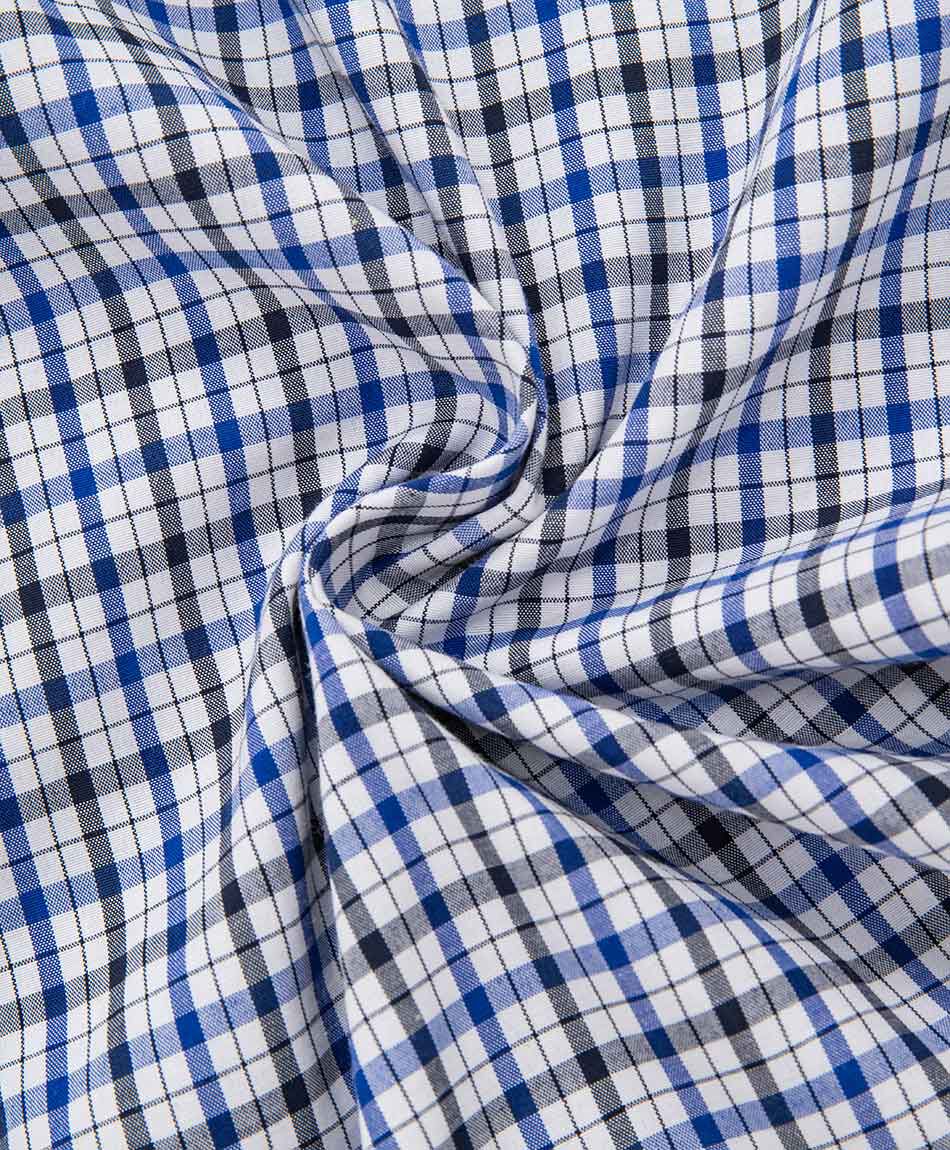 Camisa hombre cuadrille azul negro