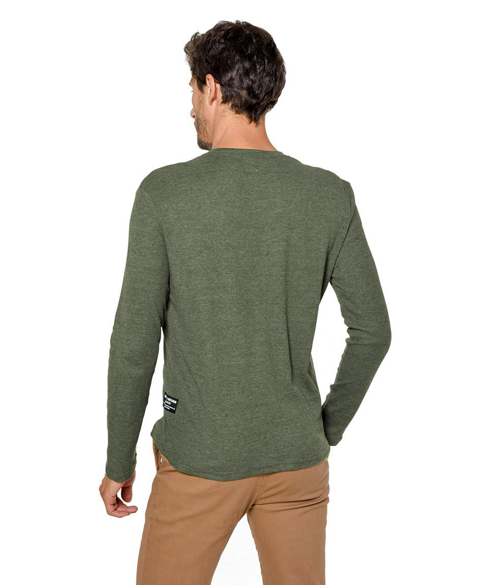 Polera waffle botones