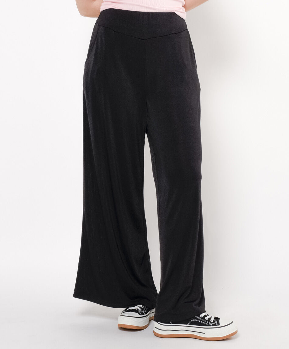 Pantal&oacute;n mujer acanalado palazzo