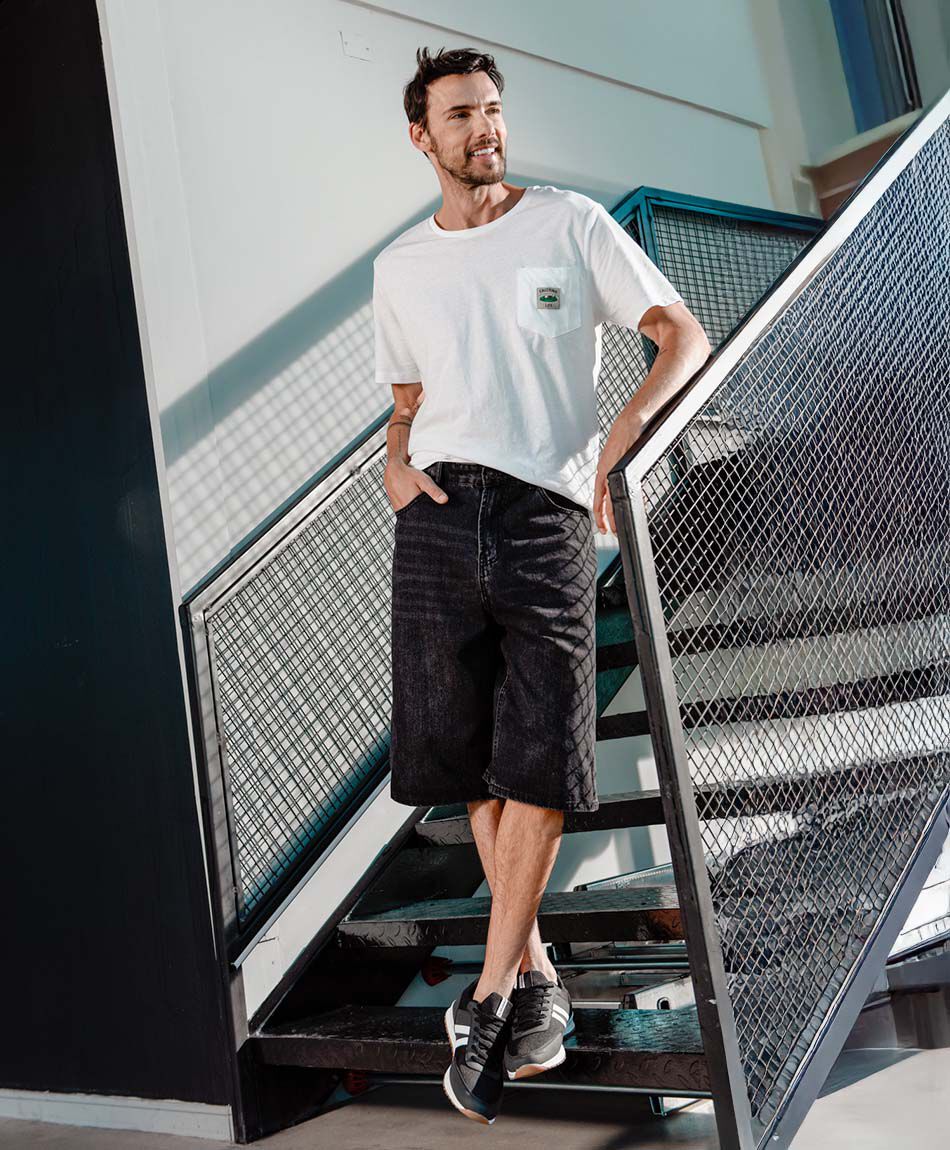 Bermuda hombre larga loose