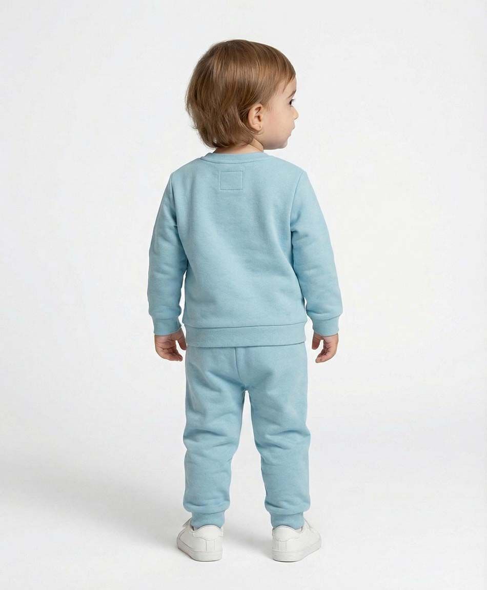 Set buzo beb&eacute; wild celeste