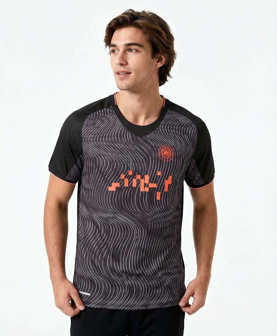 Remera deportiva hombre print ondas