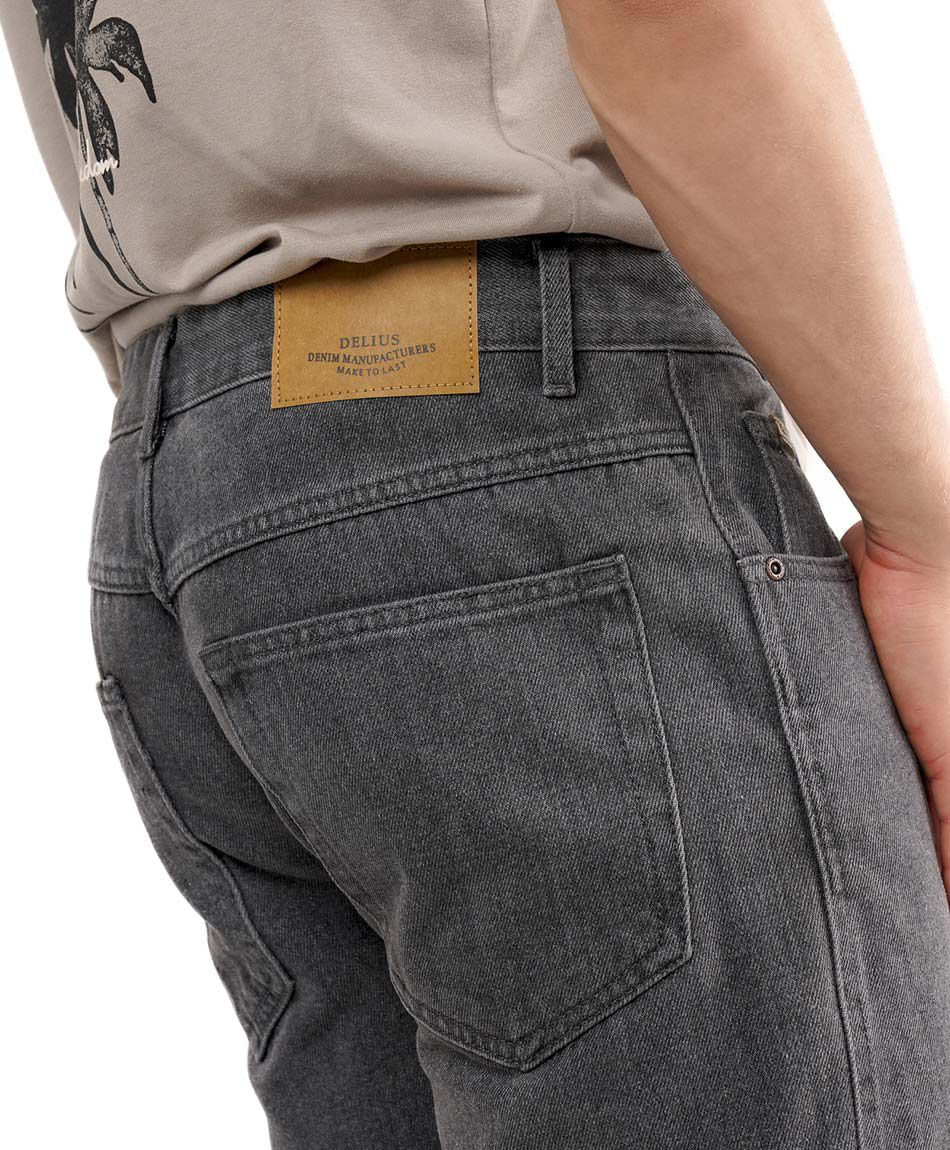 Jeans hombre gris recto