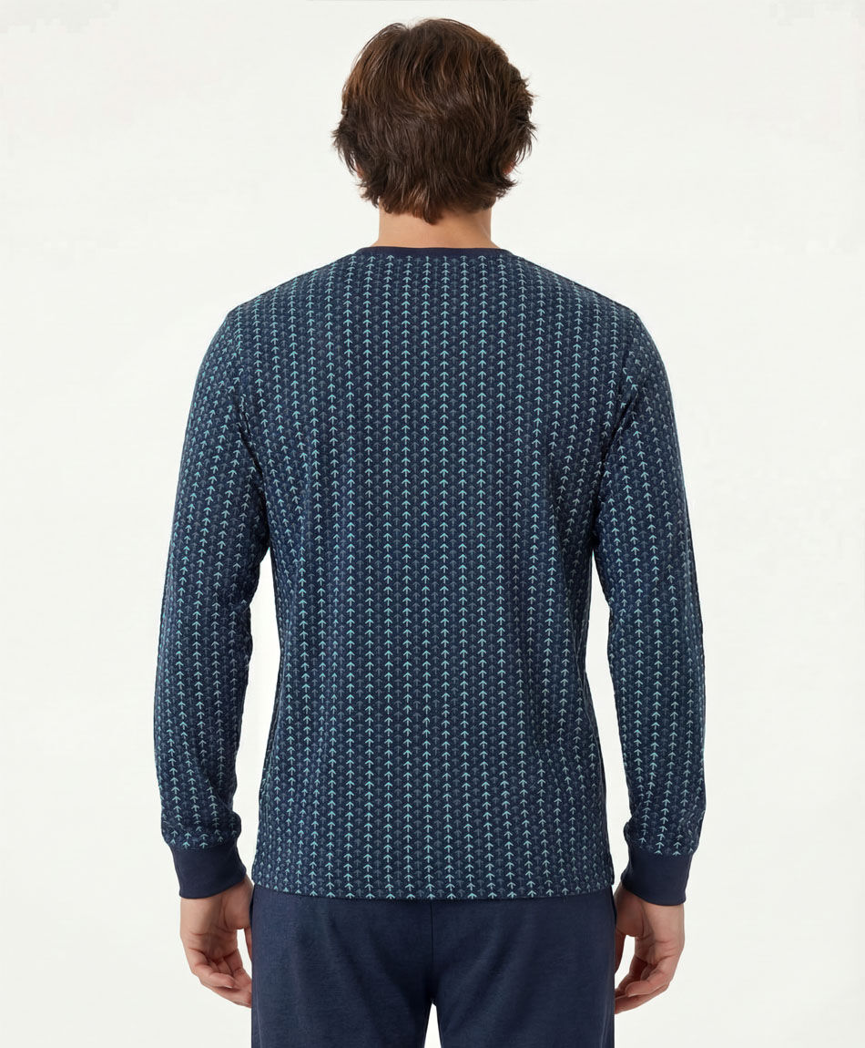 Pijama hombre dise&ntilde;o ancla blue