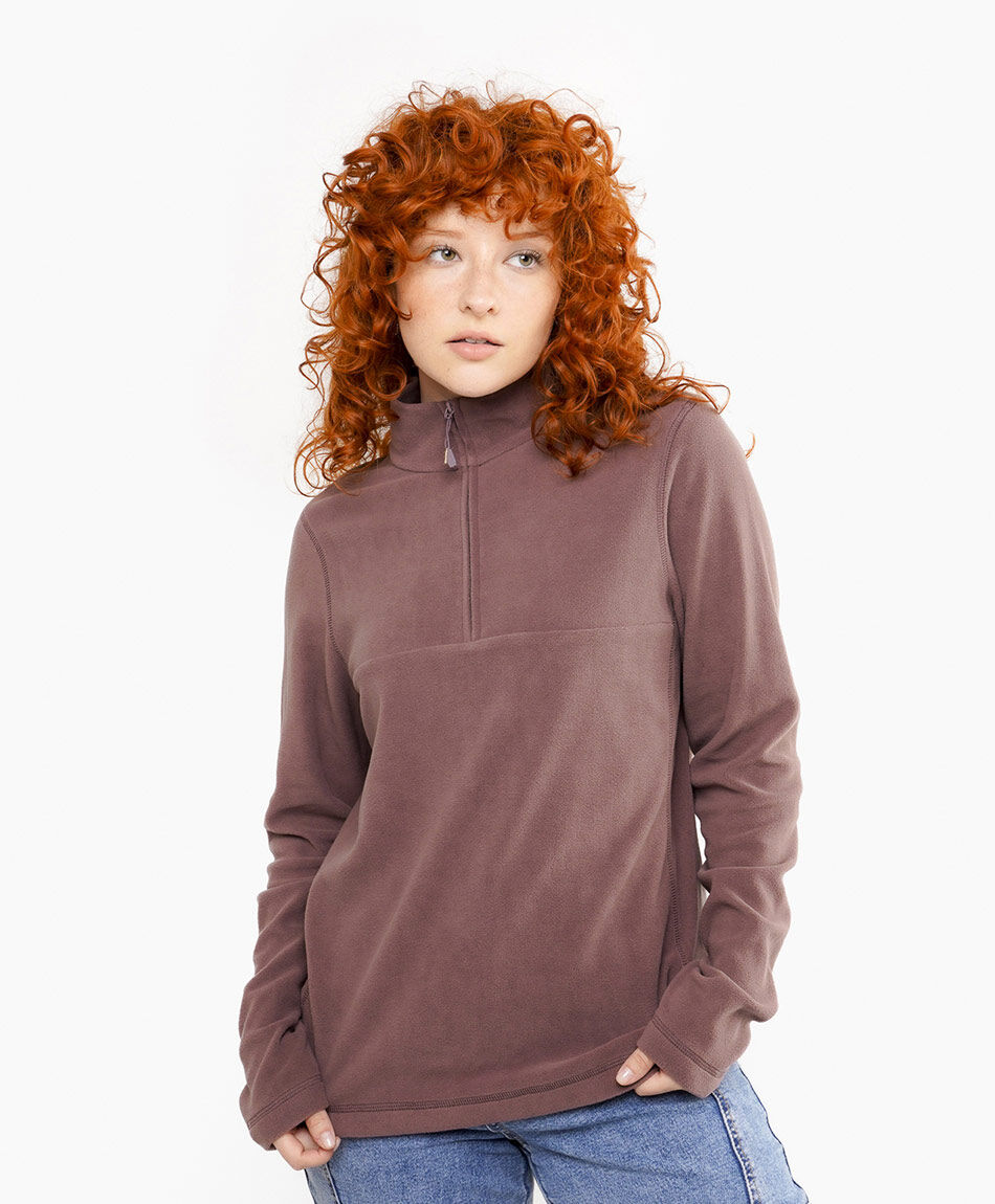 Polar mujer cierre medio brown