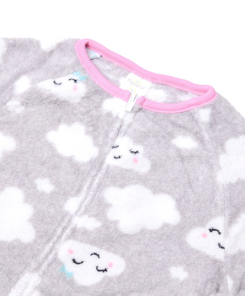 Pijama beb&eacute; micropolar enterito nubes
