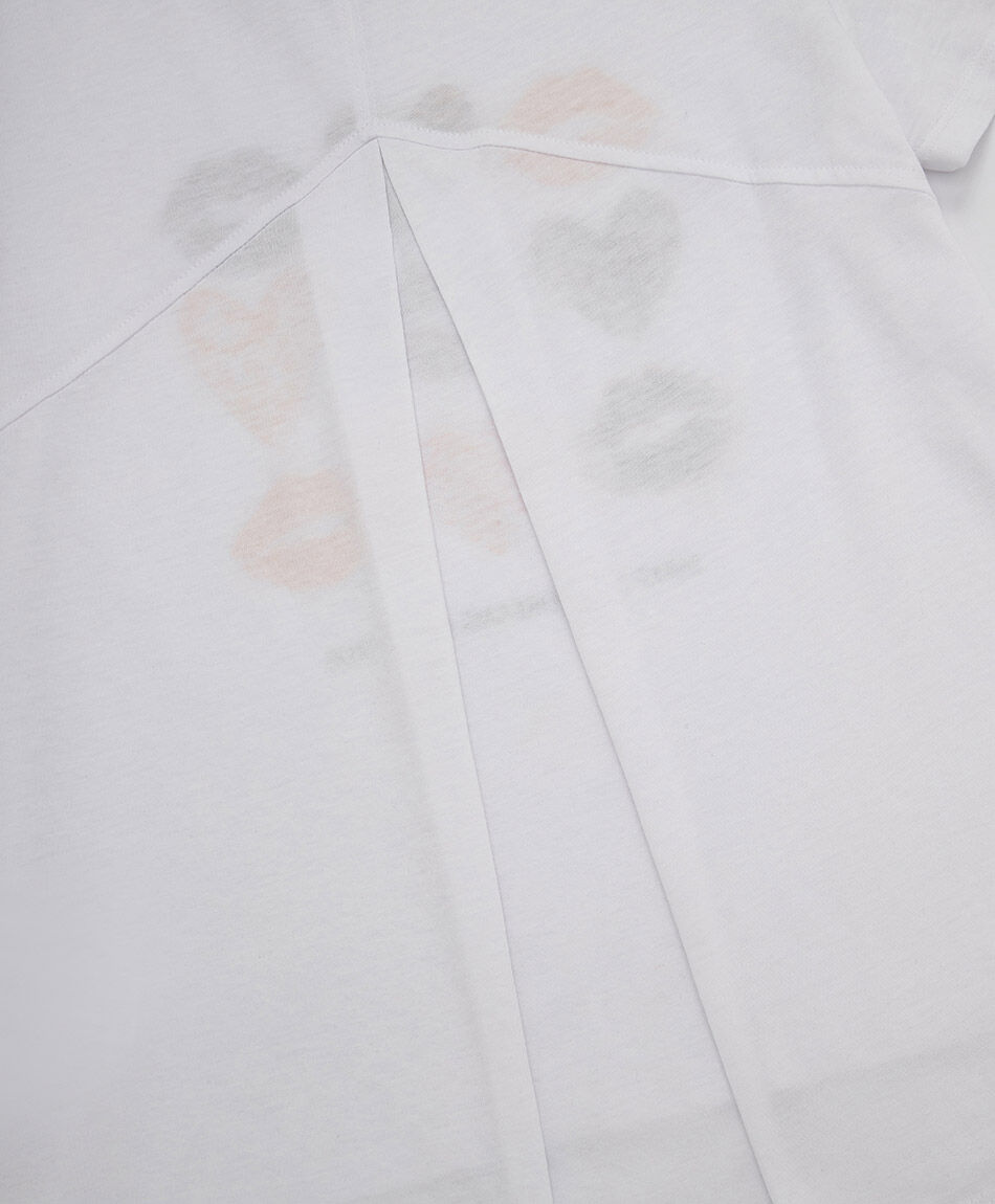 Remera deportiva mujer oversize white