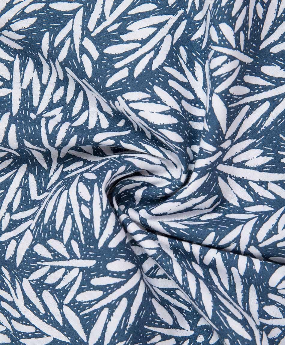 Camisa hombre hojas algod&oacute;n