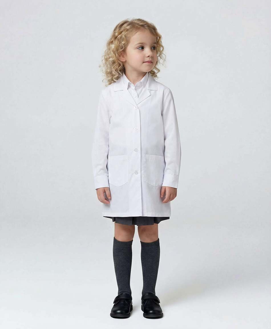 Delantal escolar blanco ni&ntilde;a