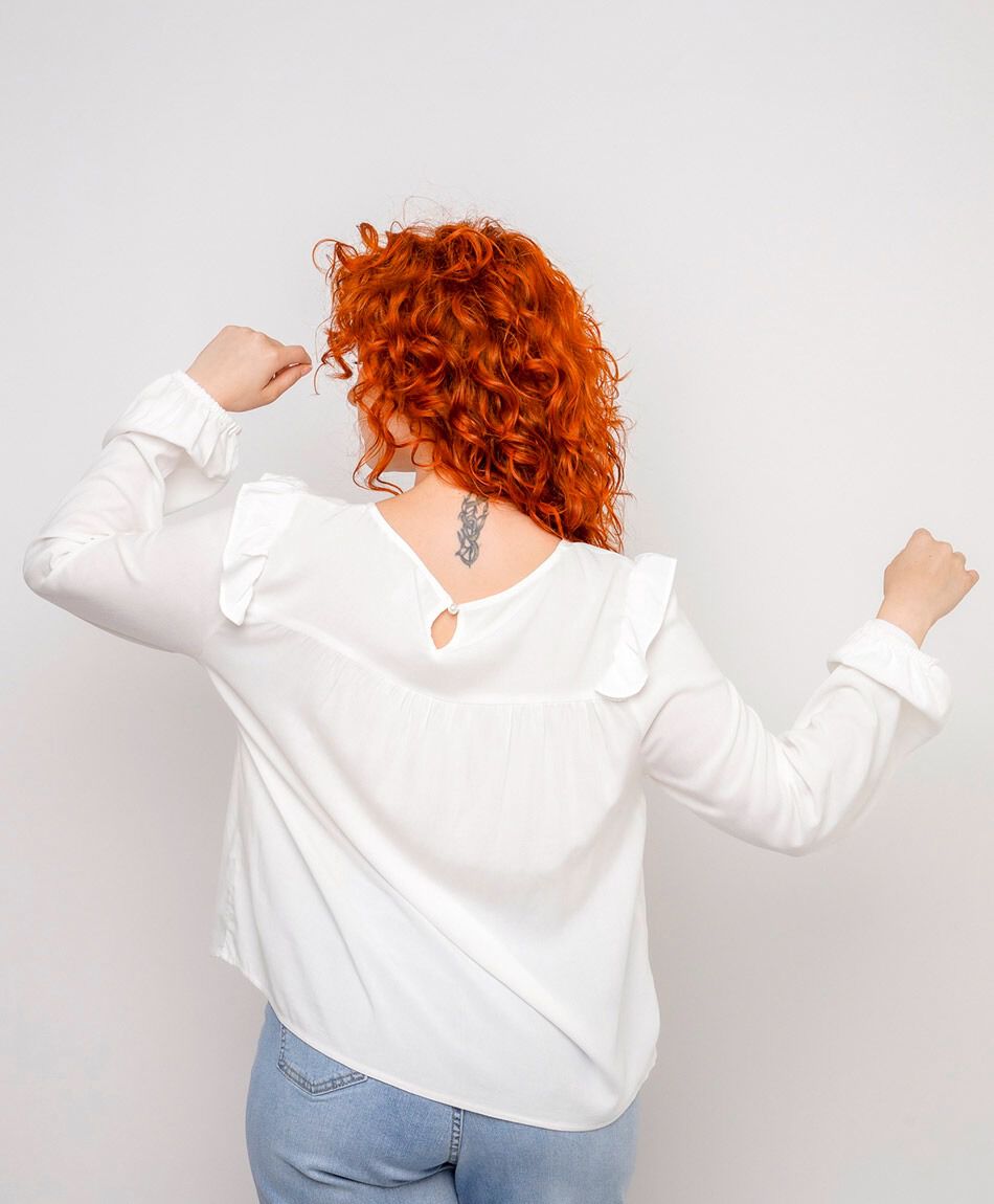 Camisa mujer vuelos laterales