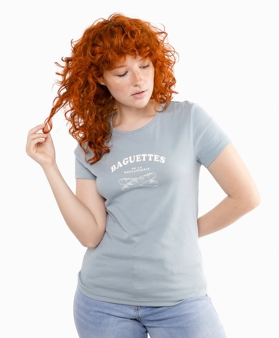 Remera mujer pan baguettes