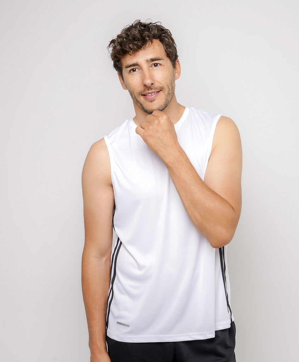 Remera deportiva hombre classic white