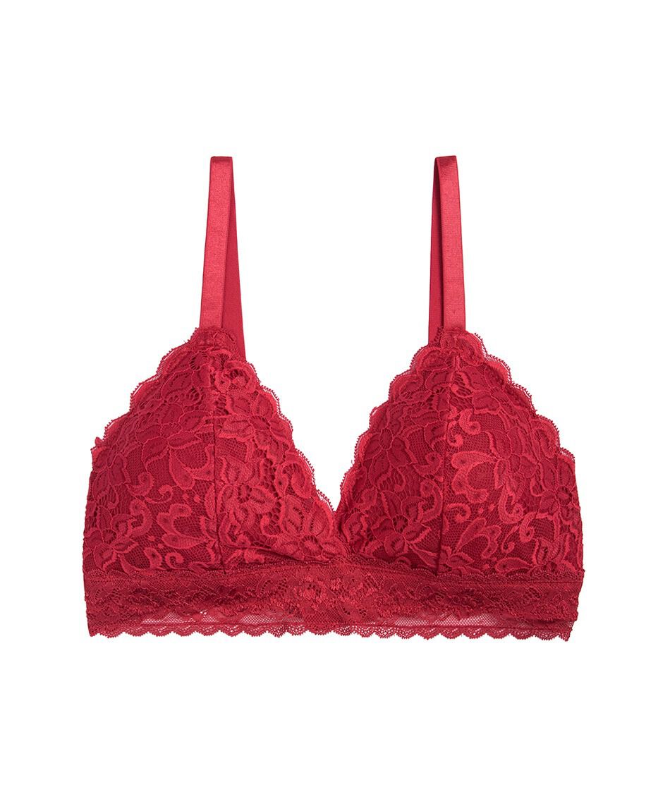 Bralette mujer triangular encajes