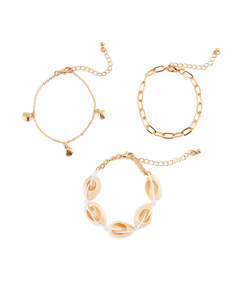 Set 3 pulseras mujer mar