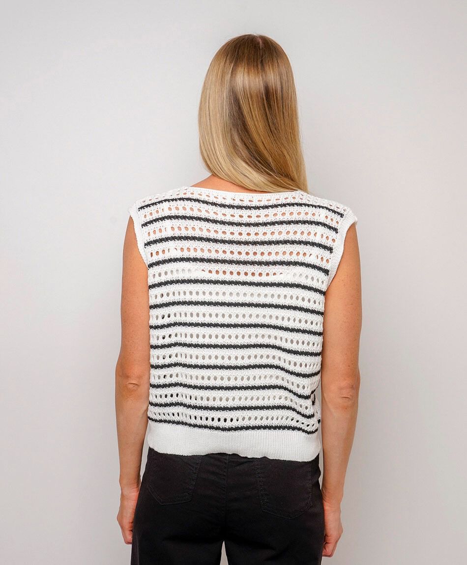 Cardigan mujer calado l&iacute;neas