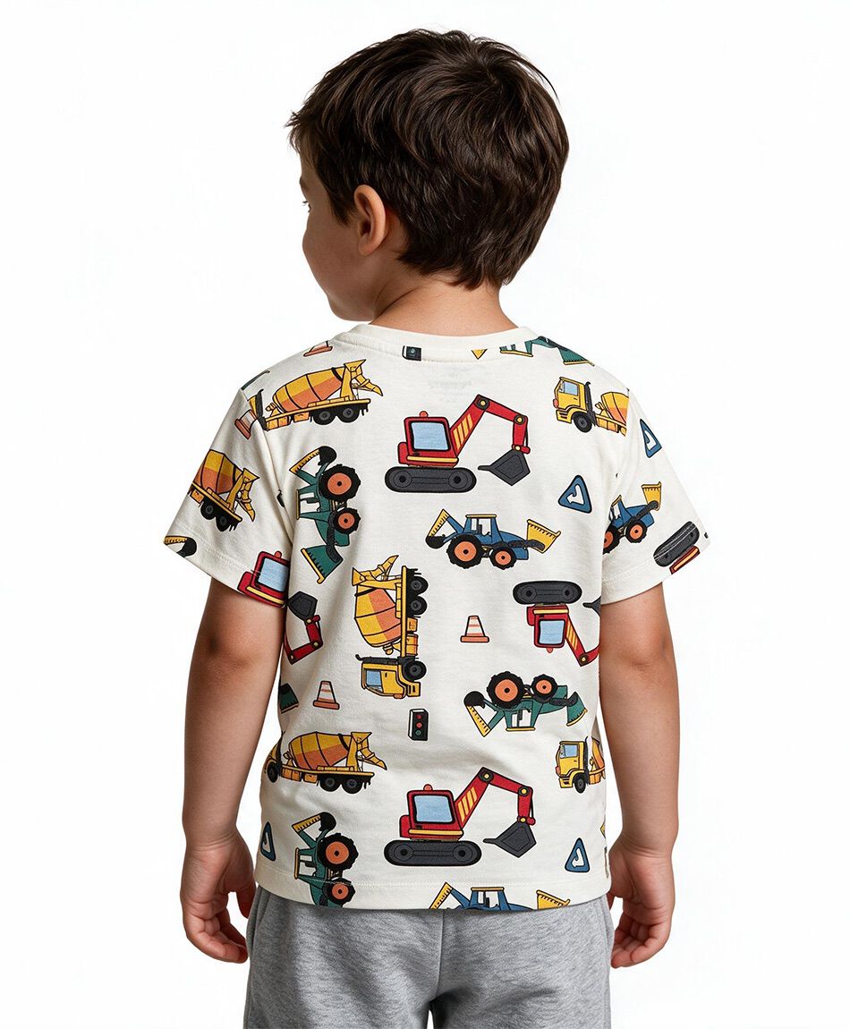 Remera beb&eacute; autos construcci&oacute;n