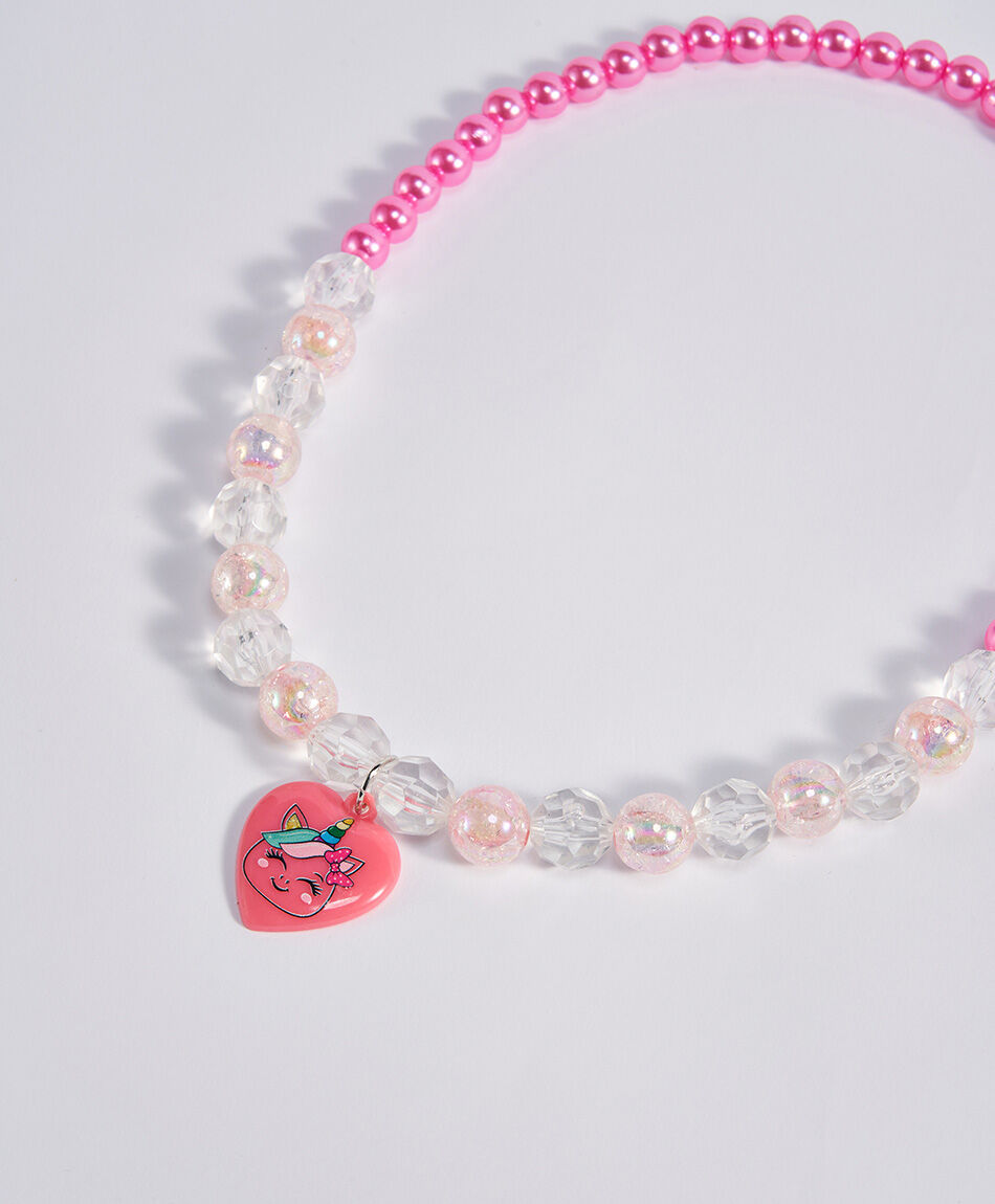 Set collar + pulsera infantil perlas