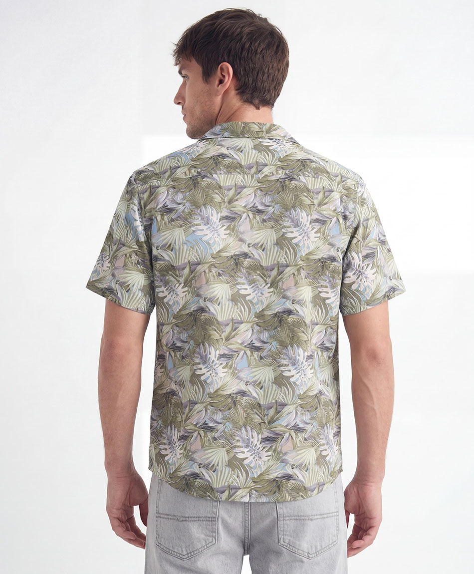 Camisa hombre tropical viscosa