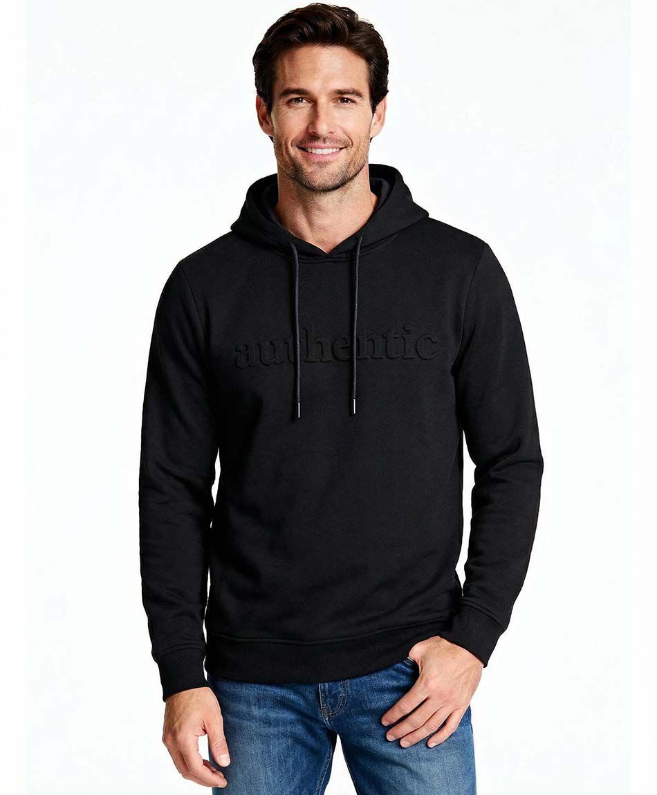 Poler&oacute;n hombre print relieve