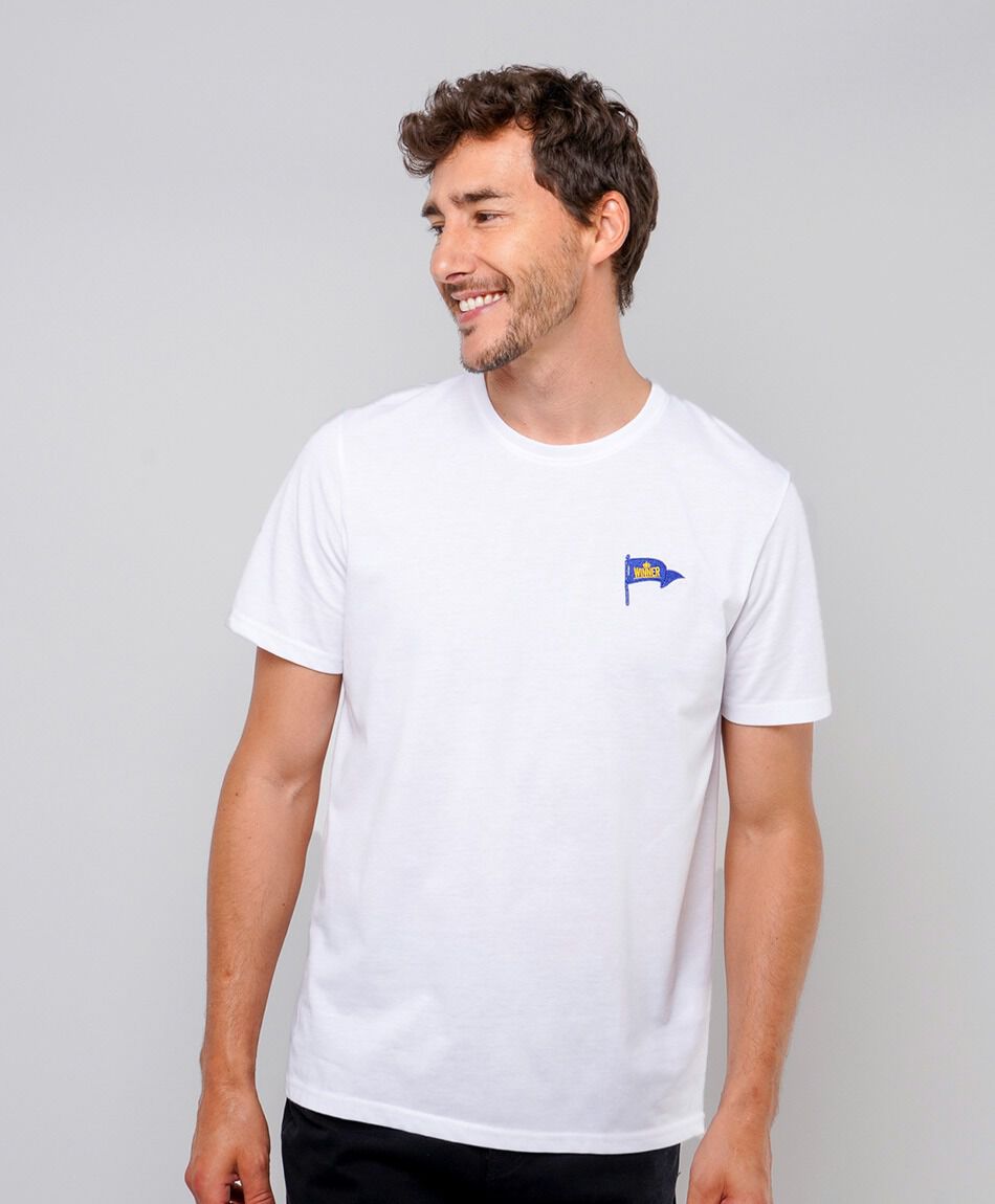 Remera hombre lisa bandera