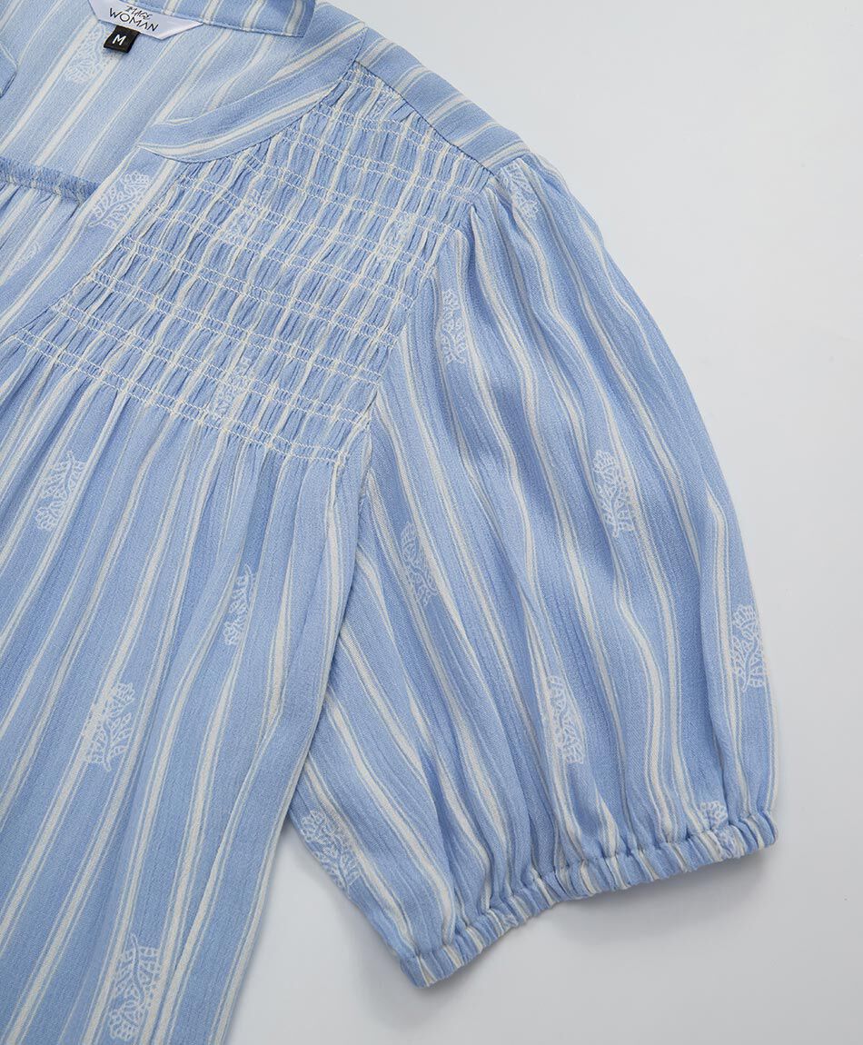 Camisa mujer rayas florcitas