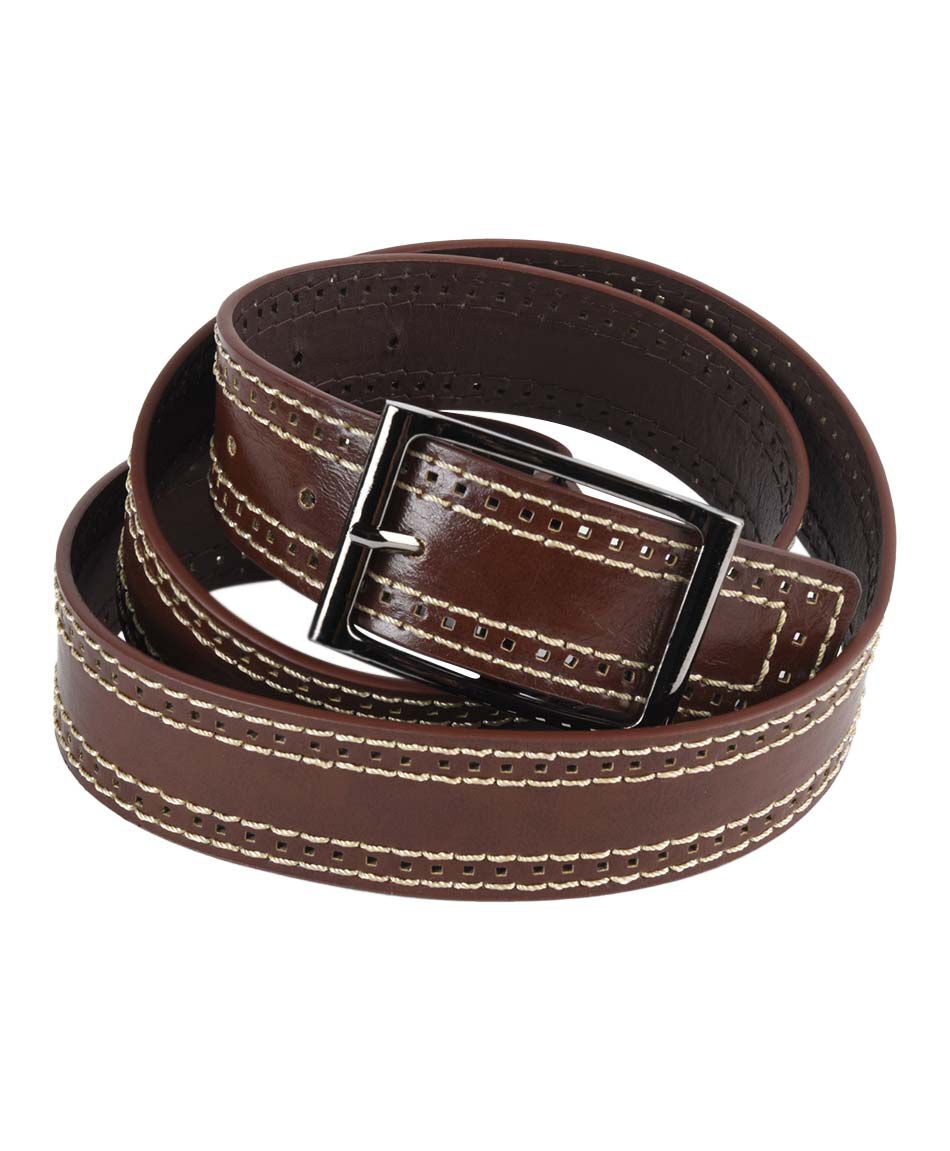 Cintur&oacute;n hombre calado hebilla cuadrada