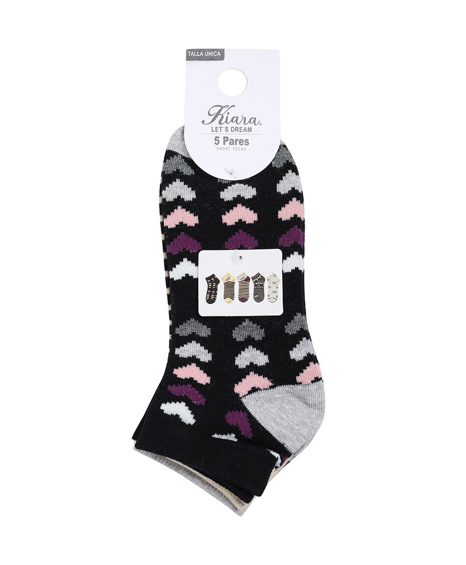 Pack 5 medias mujer mix dise&ntilde;os