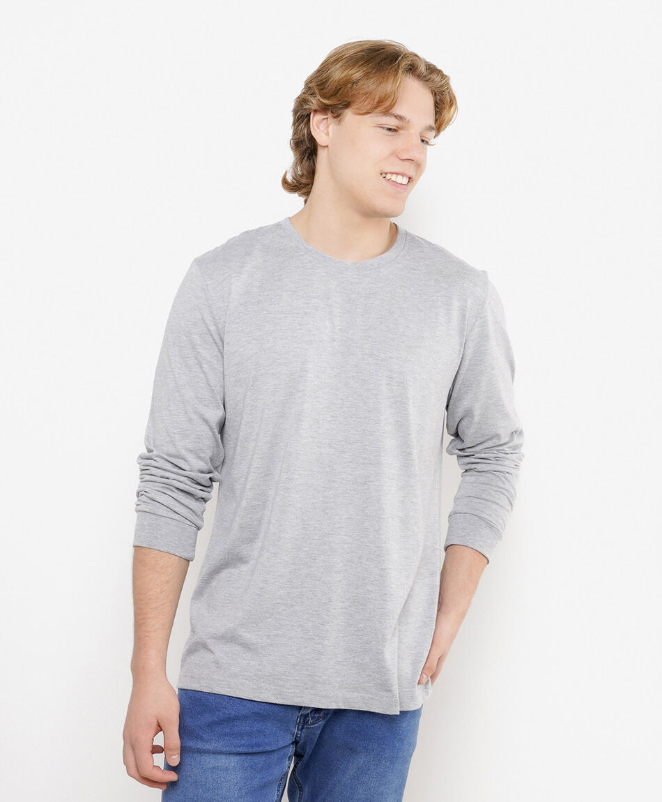 Remera hombre lisa manga larga