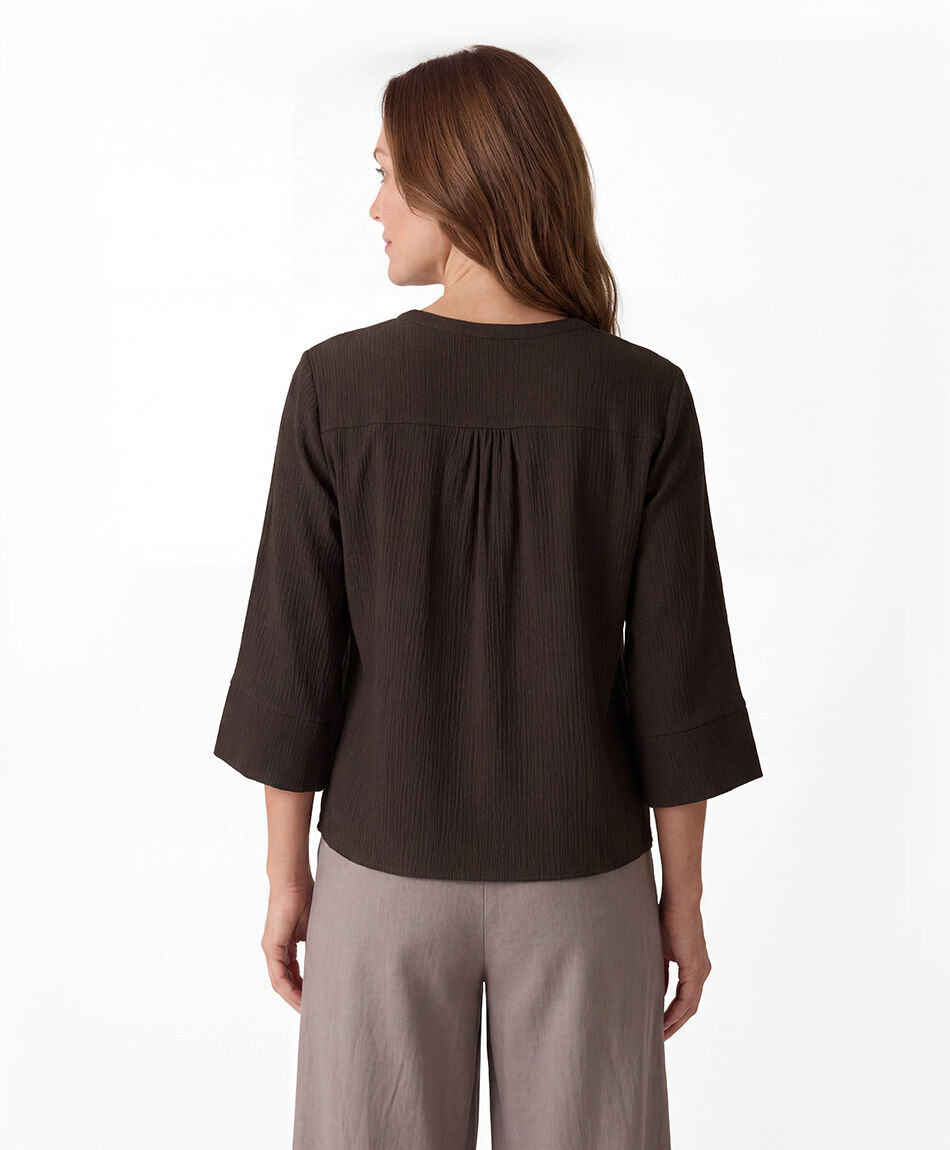 Remera mujer botones dorados
