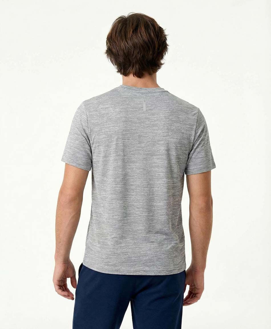Remera deportiva hombre contraste gris