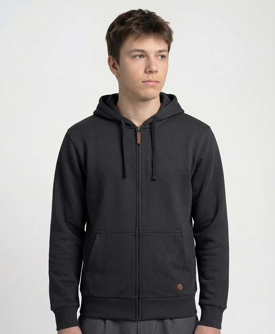 Buzo escolar full zipper negro