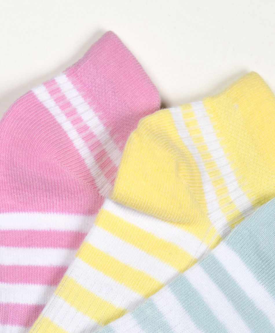 Pack 3 medias mujer cortos dise&ntilde;o rayas