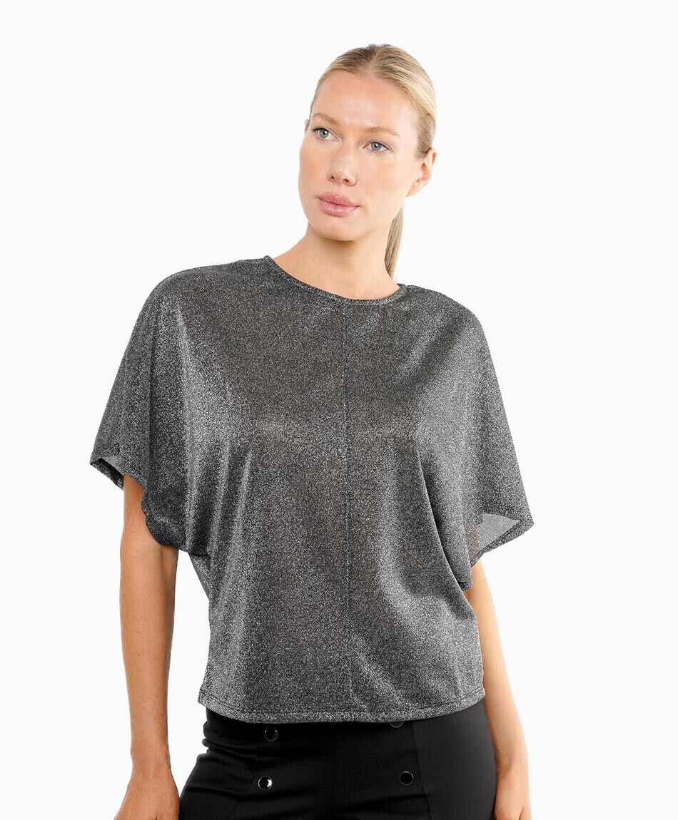 Remera mujer capa brillante lisa drack